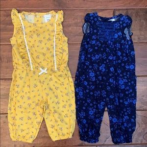 2 Carters Baby girl Rompers